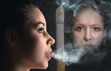 Image showing harm from smoking