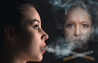 Image showing harm from smoking