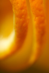 Image showing soft focus close up of orange fruit salad