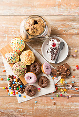 Image showing close up of different sweets on table