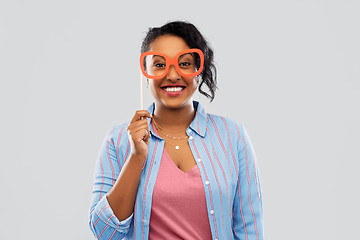 Image showing happy african american woman with big glasses