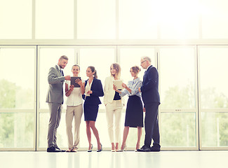 Image showing business people with tablet pc computers at office