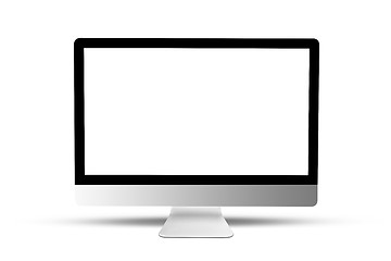 Image showing Modern model of computer screen, mock up display.