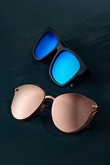 Image showing Modern accessory sun glasses for protection eyes.