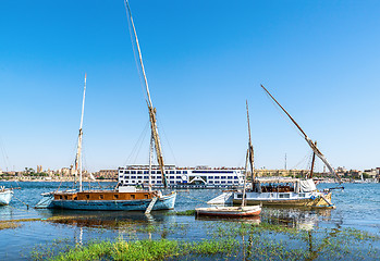 Image showing Boats in Luxor