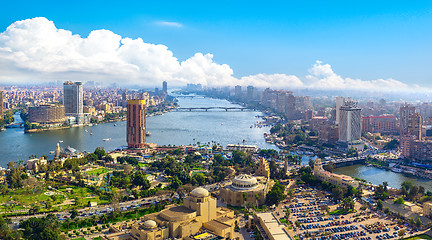 Image showing Panorama of Cairo cityscape