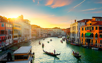 Image showing Grand Canal at sunset