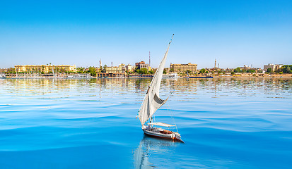 Image showing Nile off the coast of Luxor