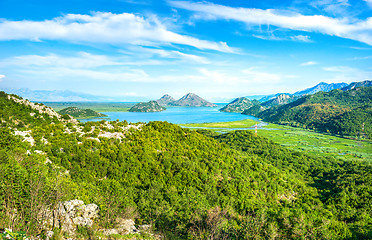 Image showing Mountains and Skadar lake