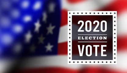 Image showing USA presidental election 2020. Vector illustration with american flag