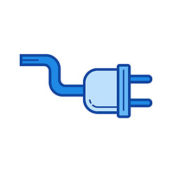 Image showing Power cord line icon.