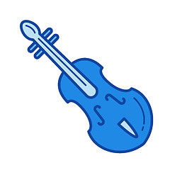 Image showing Violin line icon.