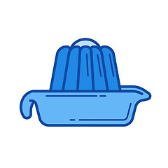 Image showing Jelly pudding line icon.