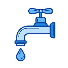 Image showing Water supply line icon.