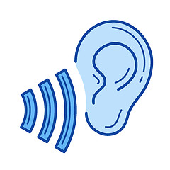 Image showing Listen symbol line icon.