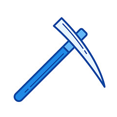 Image showing Pick axe line icon.