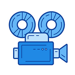 Image showing Retro camera line icon.