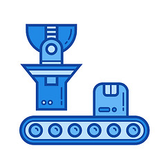 Image showing Conveyor loading line icon.