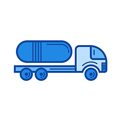 Image showing Commercial truck line icon.