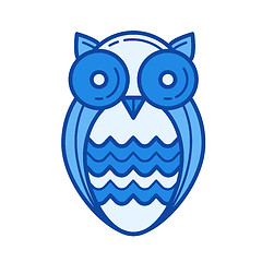 Image showing Wisdom owl line icon.