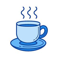 Image showing Cappuccino line icon.