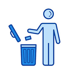 Image showing Waste collection line icon.