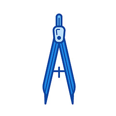 Image showing Compasses line icon.