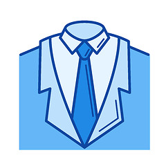 Image showing Suit line icon.