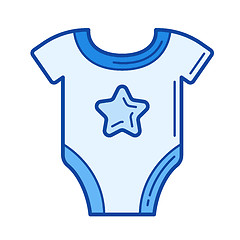 Image showing Newborn bodysuit line icon.