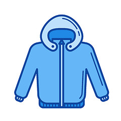 Image showing Baby coat line icon.