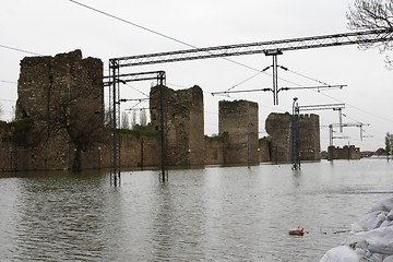 Image showing flooded railway