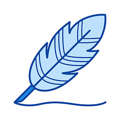 Image showing Writing feather line icon.