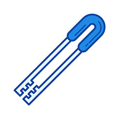 Image showing BBQ tongs line icon.