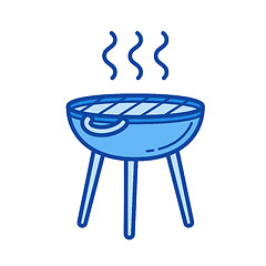 Image showing BBQ grill line icon.