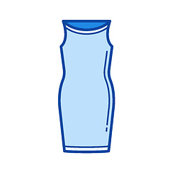 Image showing Corsage dress line icon.