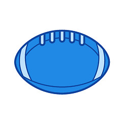 Image showing Rugby ball line icon.