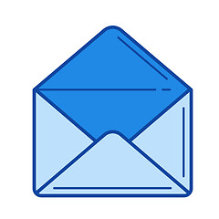 Image showing Open envelope line icon.