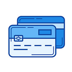 Image showing Credit cards line icon.