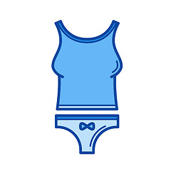 Image showing Woman underwear line icon.