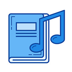 Image showing Music book line icon.