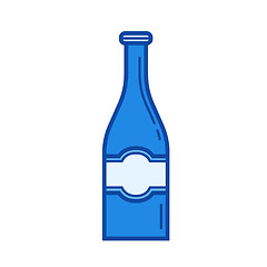 Image showing Beer bottle line icon.