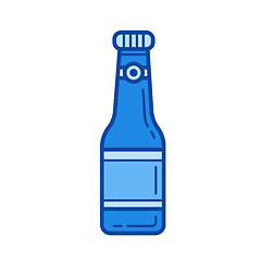 Image showing Soda bottle line icon.