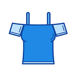 Image showing Sleeveless blouse line icon.