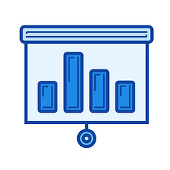 Image showing Bar graph line icon.