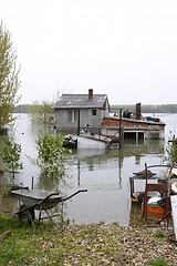 Image showing flooded homes