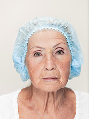 Image showing The face of mid age woman before plastic surgery