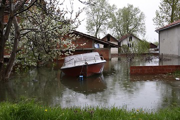 Image showing flooded homes