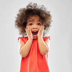 Image showing surprised or scared little african american girl