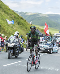 Image showing The Cyclist Kevin Reza on Col de Peyresourde - Tour de France 20