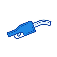 Image showing Gas pump nozzle line icon.